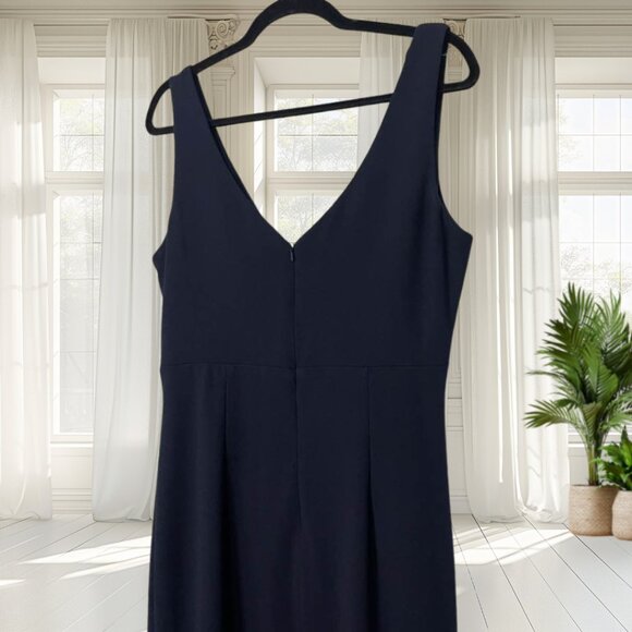 Betsy & Adam Navy Blue Ruffle High-Low Gown Size 14 NWT | Elegant Formal Dress - Picture 8 of 15